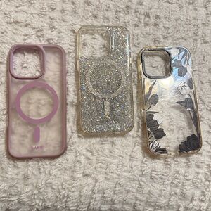 Phone Case Set - Purple, Black, and sparkle
iPhone 16 pro